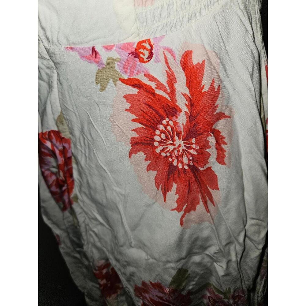 Old Navy Dress cream pink peony pattern, sleeveless, Medium Petite, BNWT - Picture 4 of 4
